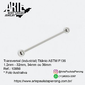 Transversal (Industrial) Básico Titânio ASTM F136 Rosca Externa